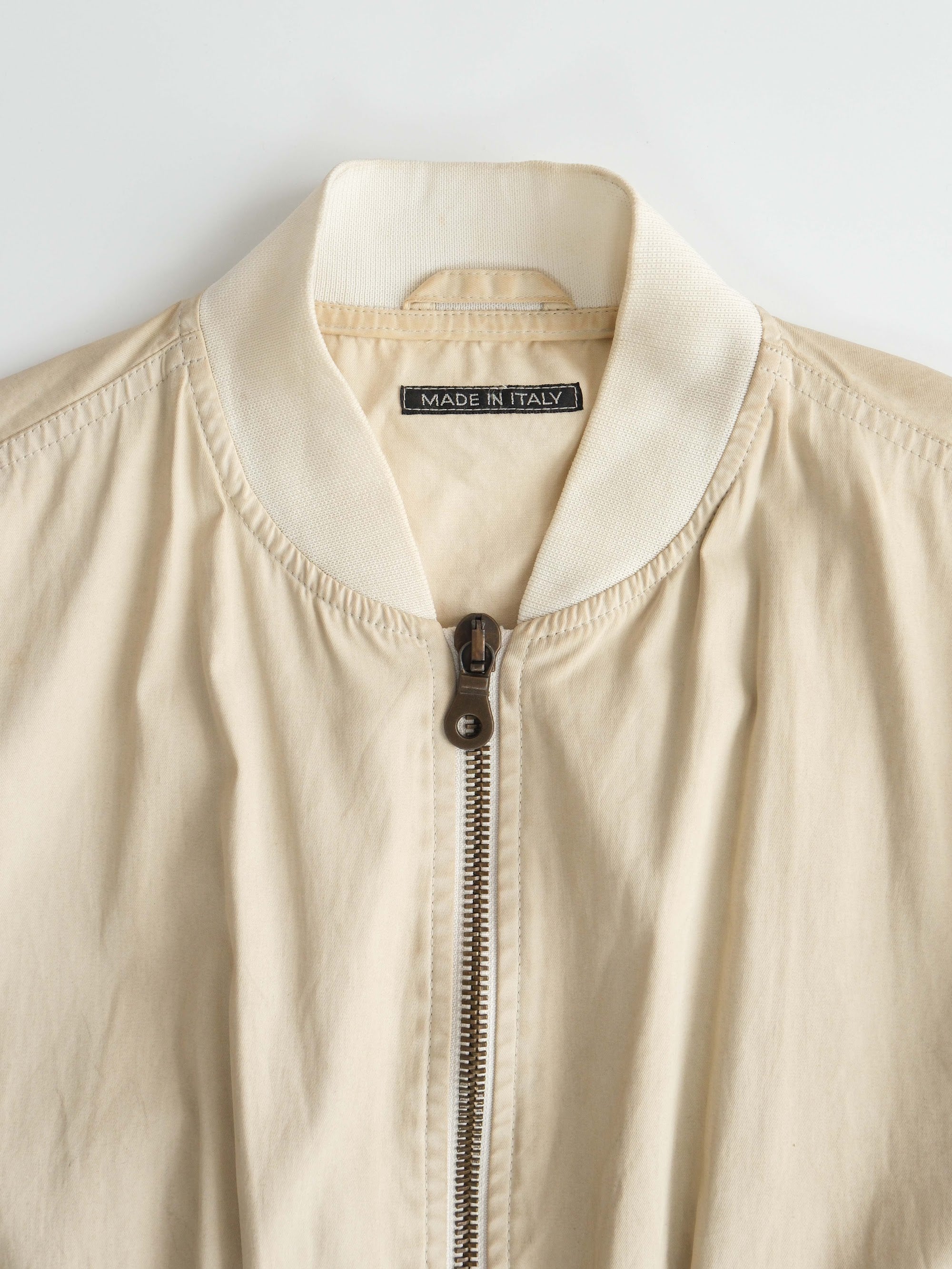 1990s ARMANI CREAM EMPORIO/ LEATHER JACKET