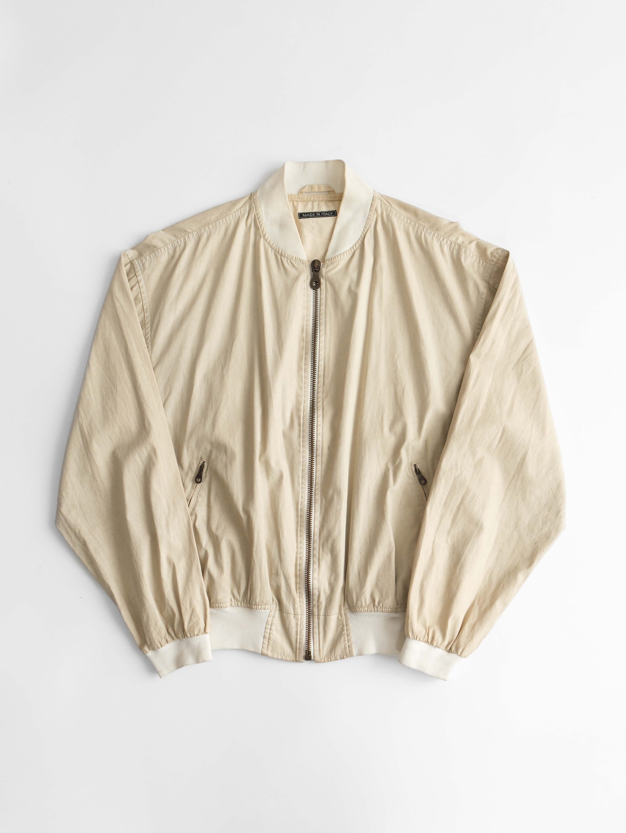 1990s ARMANI CREAM EMPORIO/ LEATHER JACKET