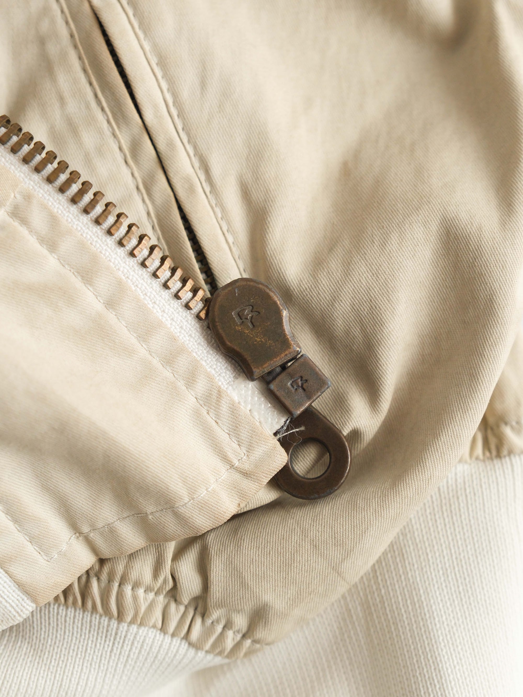 1990s ARMANI CREAM EMPORIO/ LEATHER JACKET