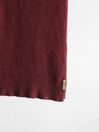 1990s ARMANI CROCHET / KNIT BURGUNDY JEANS T-SHIRT