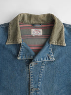1990s ARMANI DENIM JEANS/ CORDUROY NECK JACKET