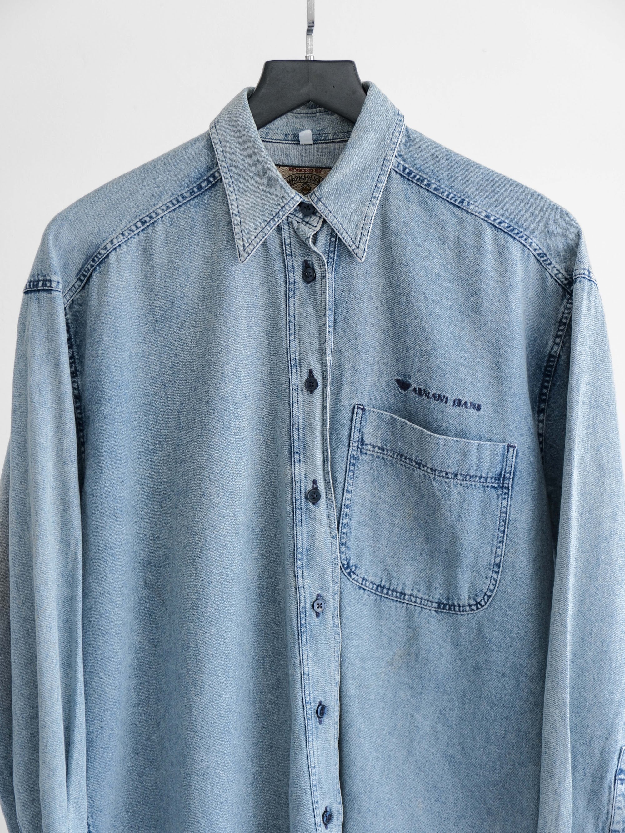 1990s ARMANI DENIM JEANS LS SHIRT