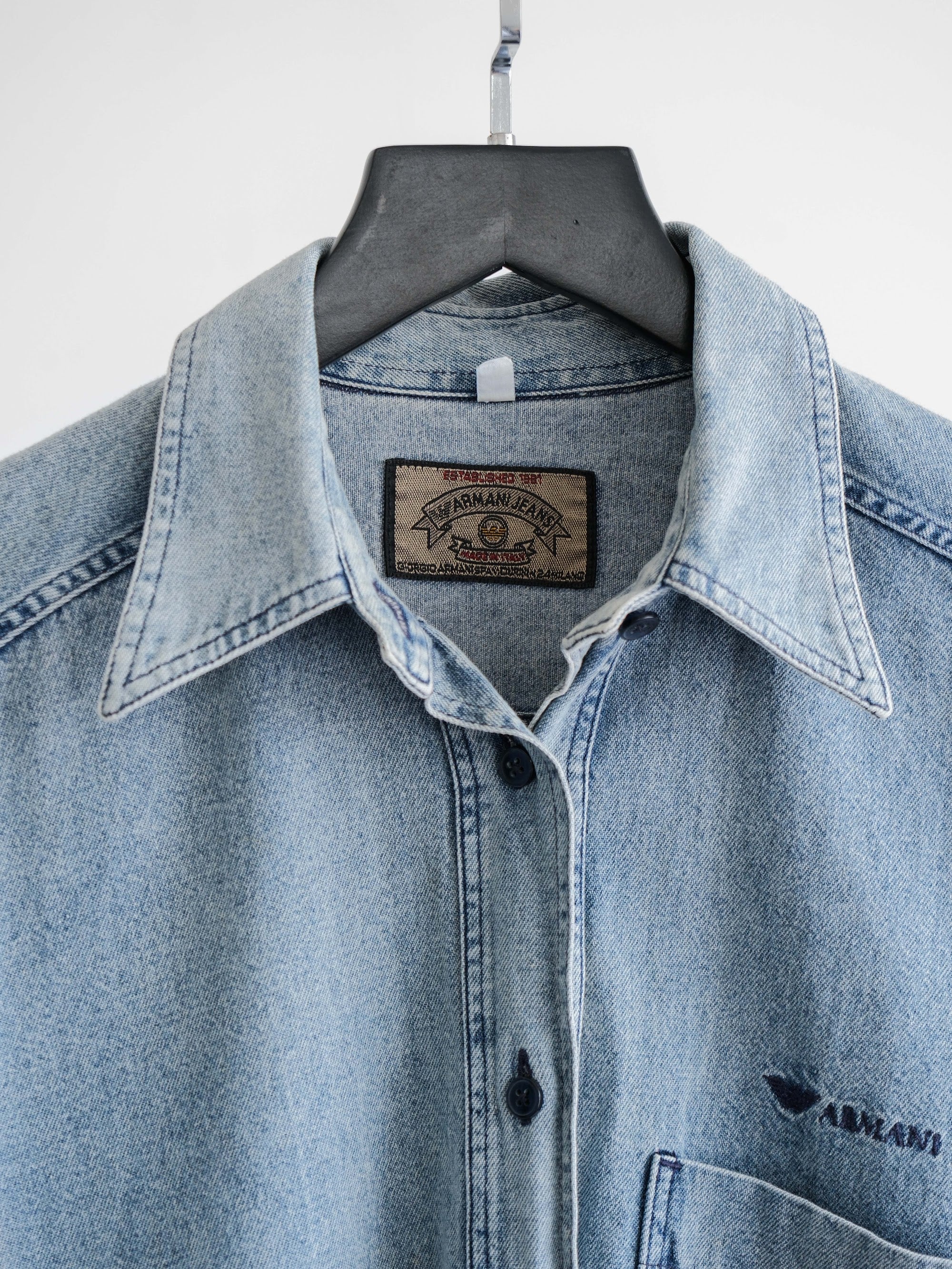 1990s ARMANI DENIM JEANS LS SHIRT