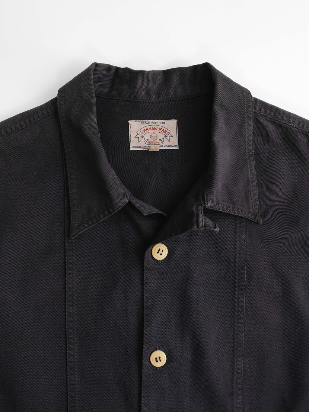 1990s "ARMANI JEANS" NAVY WORK JACKET