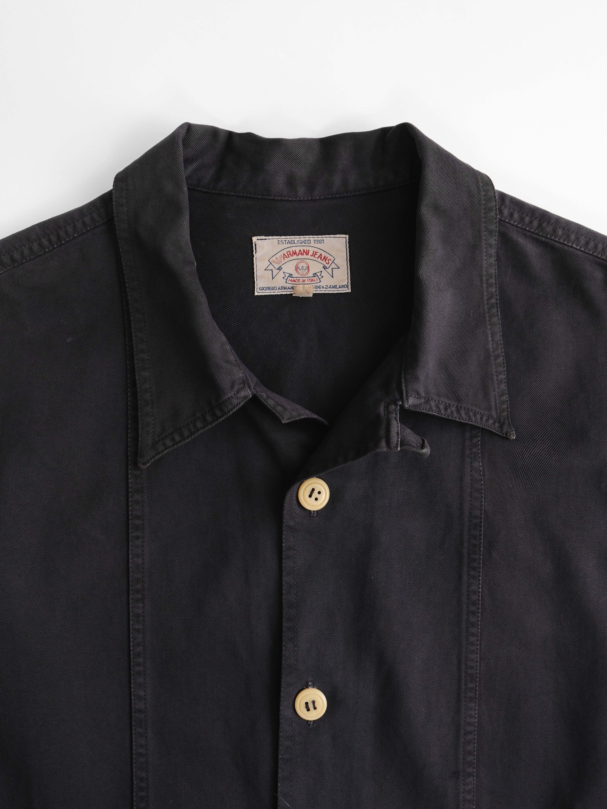 1990s "ARMANI JEANS" NAVY WORK JACKET