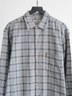 1990s ARMANI PLAID / TARTAN GREY JEANS/ FLANNEL LS SHIRT
