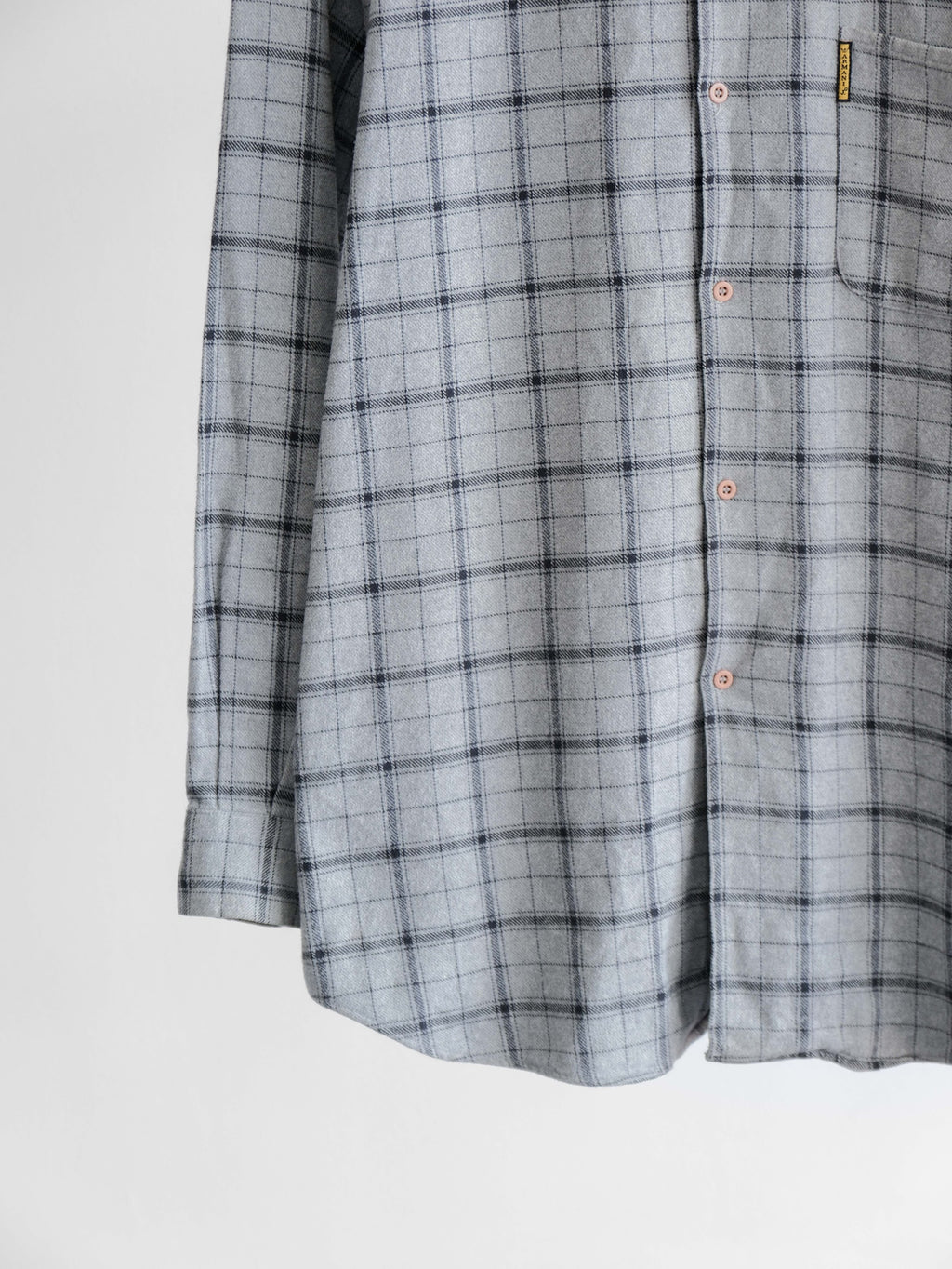 1990s ARMANI PLAID / TARTAN GREY JEANS/ FLANNEL LS SHIRT