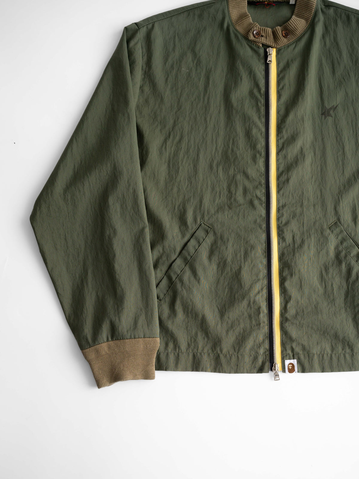 1990s BAPE MOSS " STA " WINDBREAKER JACKET