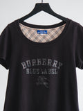 1990s BURBERRY BLACK BLUE LABEL T-SHIRT