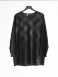 1990s BURBERRY PLAID / TARTAN BLACK BLACK LABEL LS T-SHIRT
