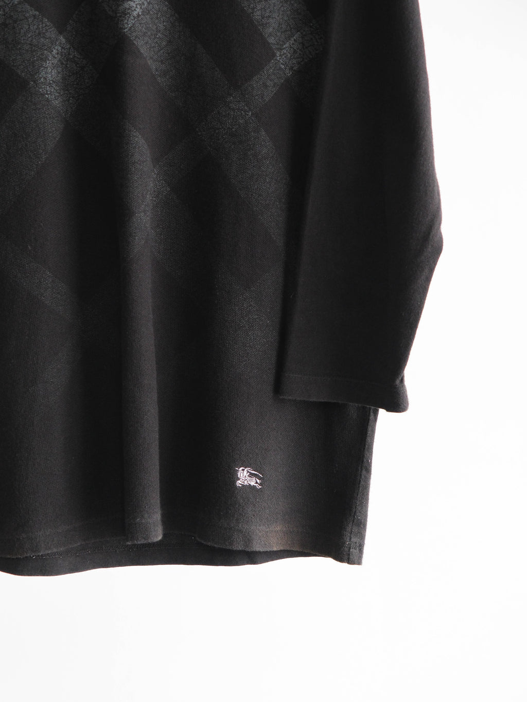 1990s BURBERRY PLAID / TARTAN BLACK BLACK LABEL LS T-SHIRT