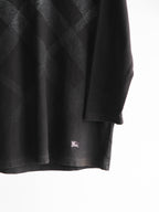 1990s BURBERRY PLAID / TARTAN BLACK BLACK LABEL LS T-SHIRT