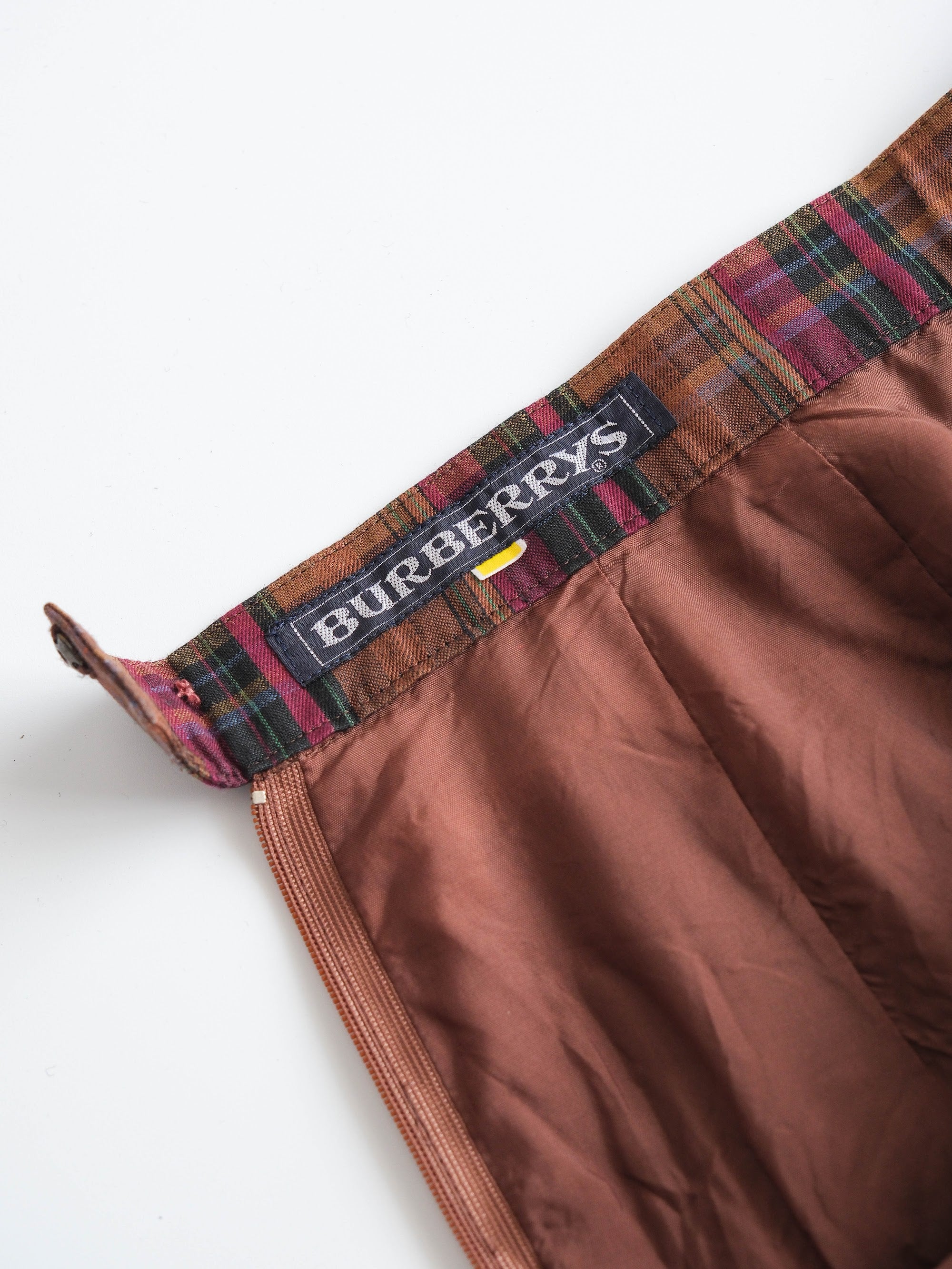 1990s BURBERRY PLAID / TARTAN MULTI SKIRT