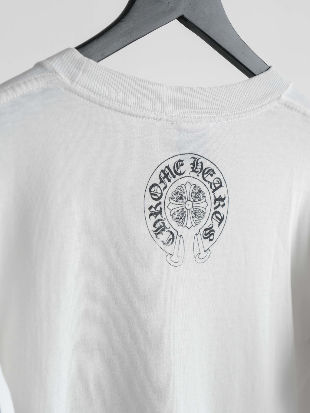 1990s CHROME HEARTS WHITE DOUBLE FLORAL LS T-SHIRT