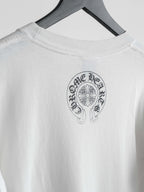 1990s CHROME HEARTS WHITE DOUBLE FLORAL LS T-SHIRT