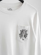 1990s CHROME HEARTS WHITE DOUBLE FLORAL LS T-SHIRT