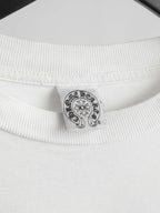 1990s CHROME HEARTS WHITE DOUBLE FLORAL LS T-SHIRT