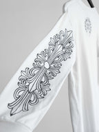 1990s CHROME HEARTS WHITE DOUBLE FLORAL LS T-SHIRT
