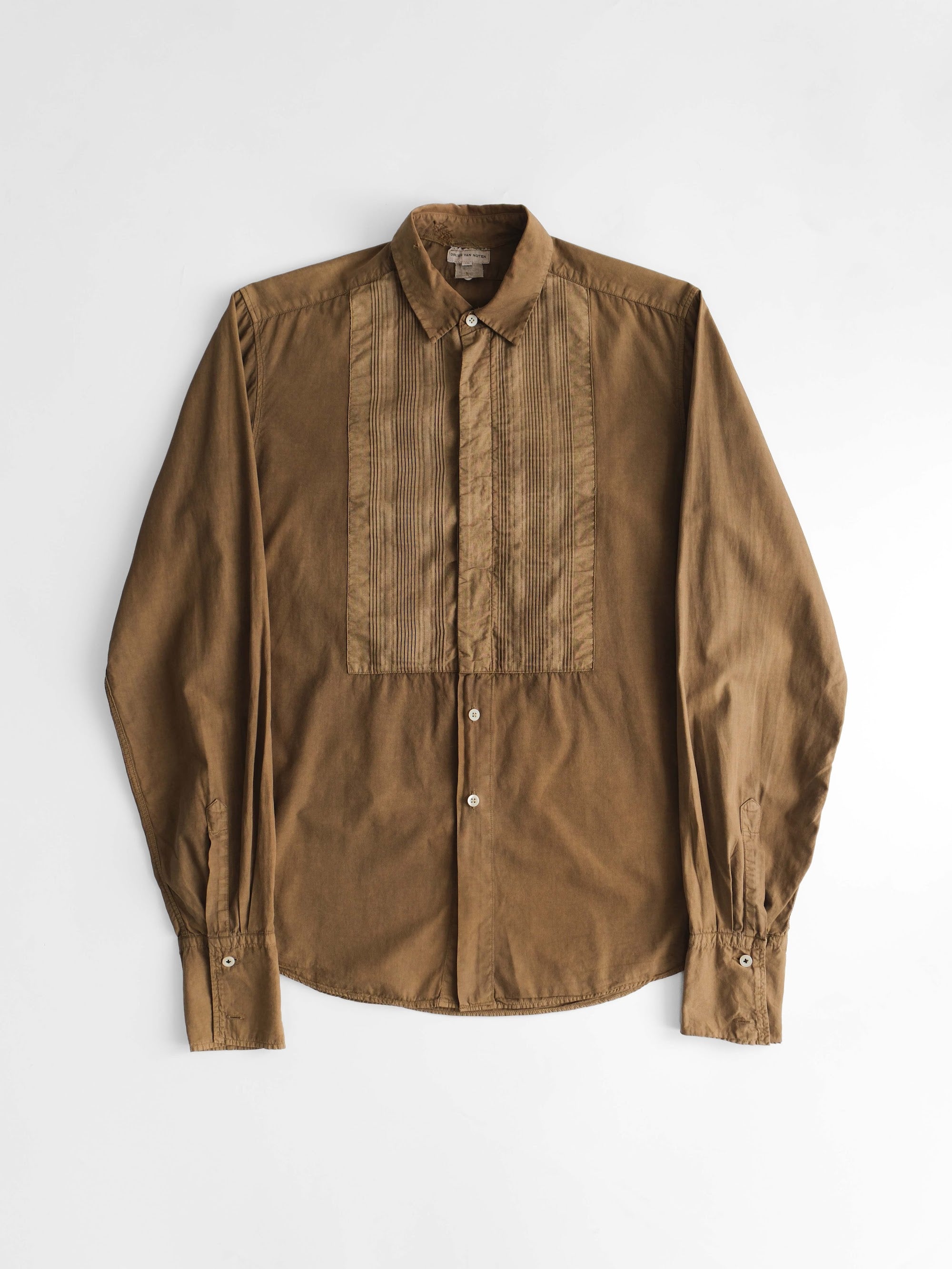 1990s DRIES VAN NOTEN BROWN LS SHIRT