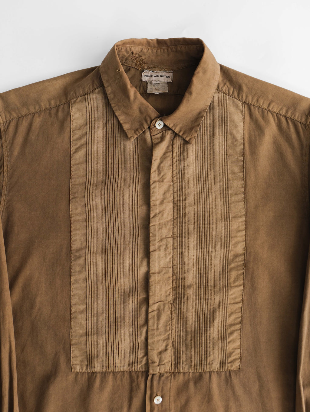 1990s DRIES VAN NOTEN BROWN LS SHIRT