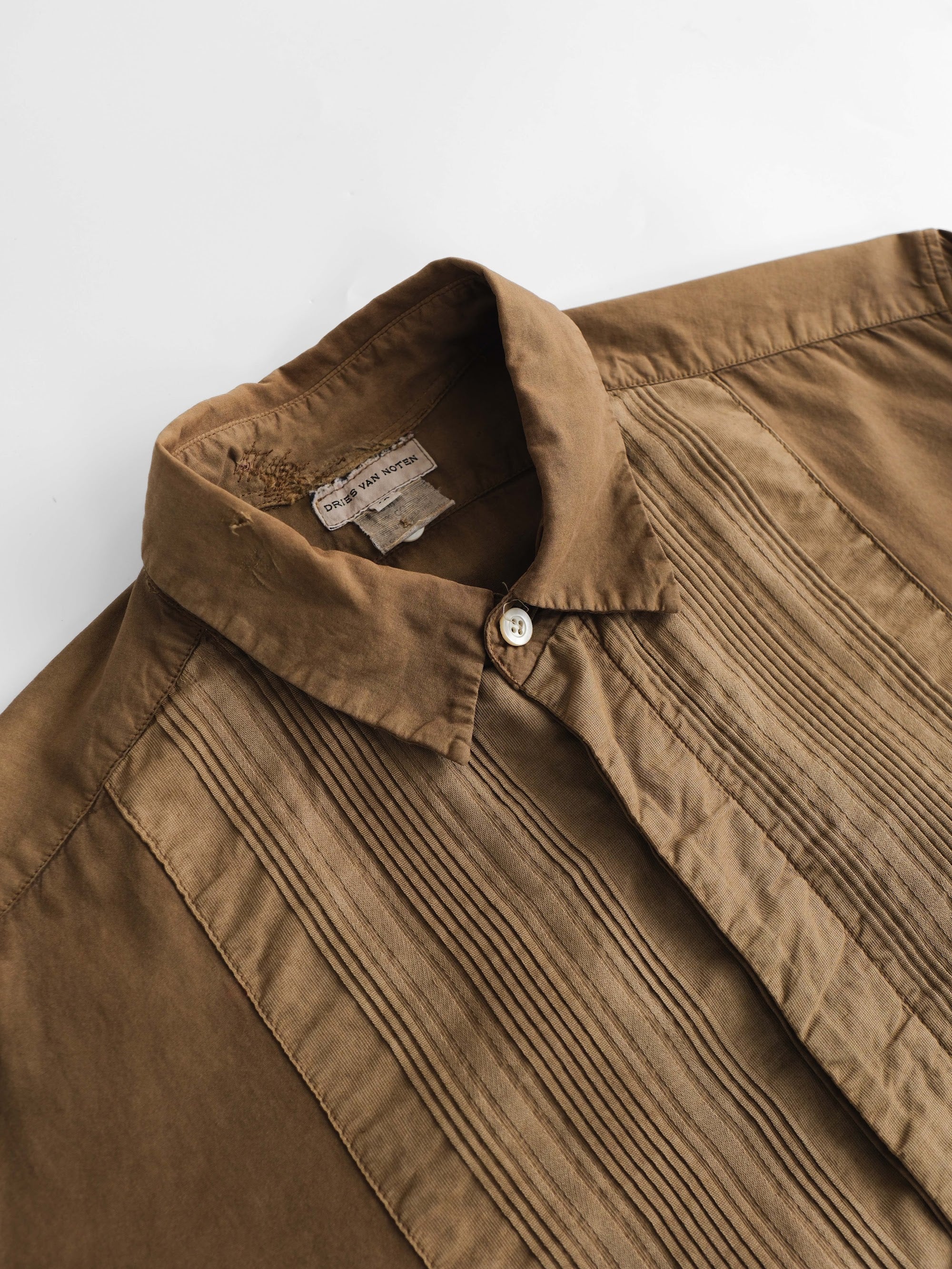 1990s DRIES VAN NOTEN BROWN LS SHIRT