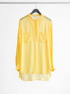 1990s DRIES VAN NOTEN MESH / NET YELLOW LS SHIRT