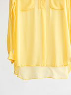 1990s DRIES VAN NOTEN MESH / NET YELLOW LS SHIRT