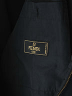 1990s FENDI BLACK MADE IN ITALY BOMBER JACKET