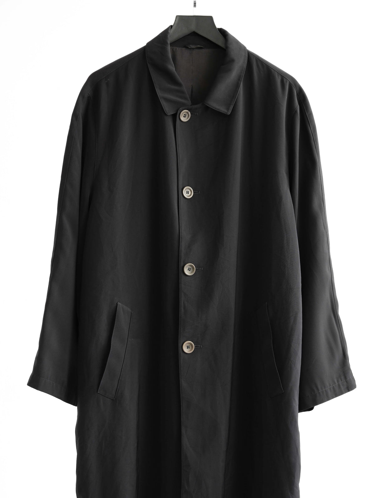 1990s GIORGIO ARMANI BLACK SINGLE BREASTED COAT