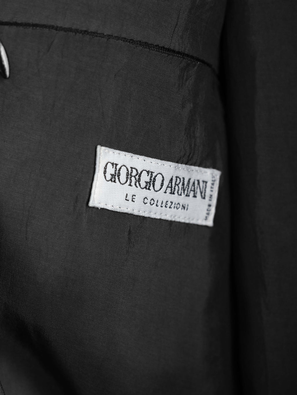1990s GIORGIO ARMANI BLACK SINGLE BREASTED COAT