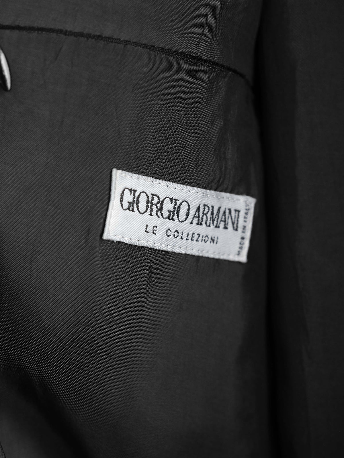 1990s GIORGIO ARMANI BLACK SINGLE BREASTED COAT