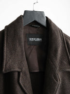 1990s GIORGIO ARMANI BROWN WOOL COAT