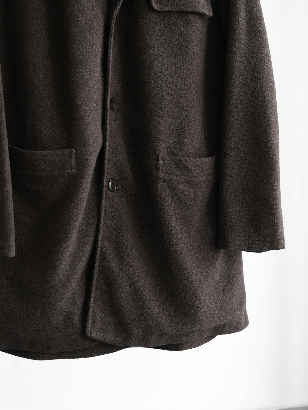 1990s GIORGIO ARMANI BROWN WOOL COAT