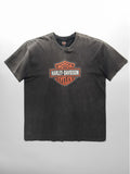 1990s HARLEY DAVIDSON BLACK FADED LOGO T-SHIRT