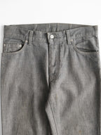 1990s HELMUT LANG GREY RUNWAY RAW DENIM JEANS