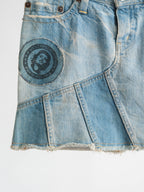 1990s HYSTERIC GLAMOUR PATCHWORK DENIM SKIRT