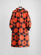 1990s ISSEY MIYAKE GEOMETRIC ORANGE SPORT REVERSIBLE  COAT