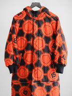 1990s ISSEY MIYAKE GEOMETRIC ORANGE SPORT REVERSIBLE  COAT