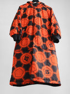 1990s ISSEY MIYAKE GEOMETRIC ORANGE SPORT REVERSIBLE  COAT