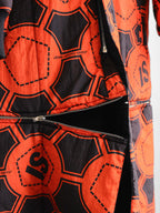 1990s ISSEY MIYAKE GEOMETRIC ORANGE SPORT REVERSIBLE  COAT