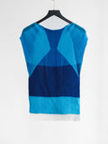 1990s ISSEY MIYAKE PLEATS BLUE MAIN LINE TANK TOP
