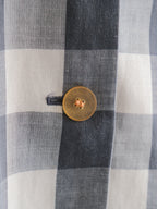 1990s KENZO JEANS PLAID / TARTAN GREY JACKET