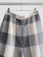 1990s KENZO JEANS PLAID / TARTAN GREY SHORTS