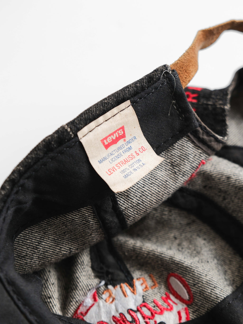 1990s LEVIS EMBROIDERED BLACK HAT