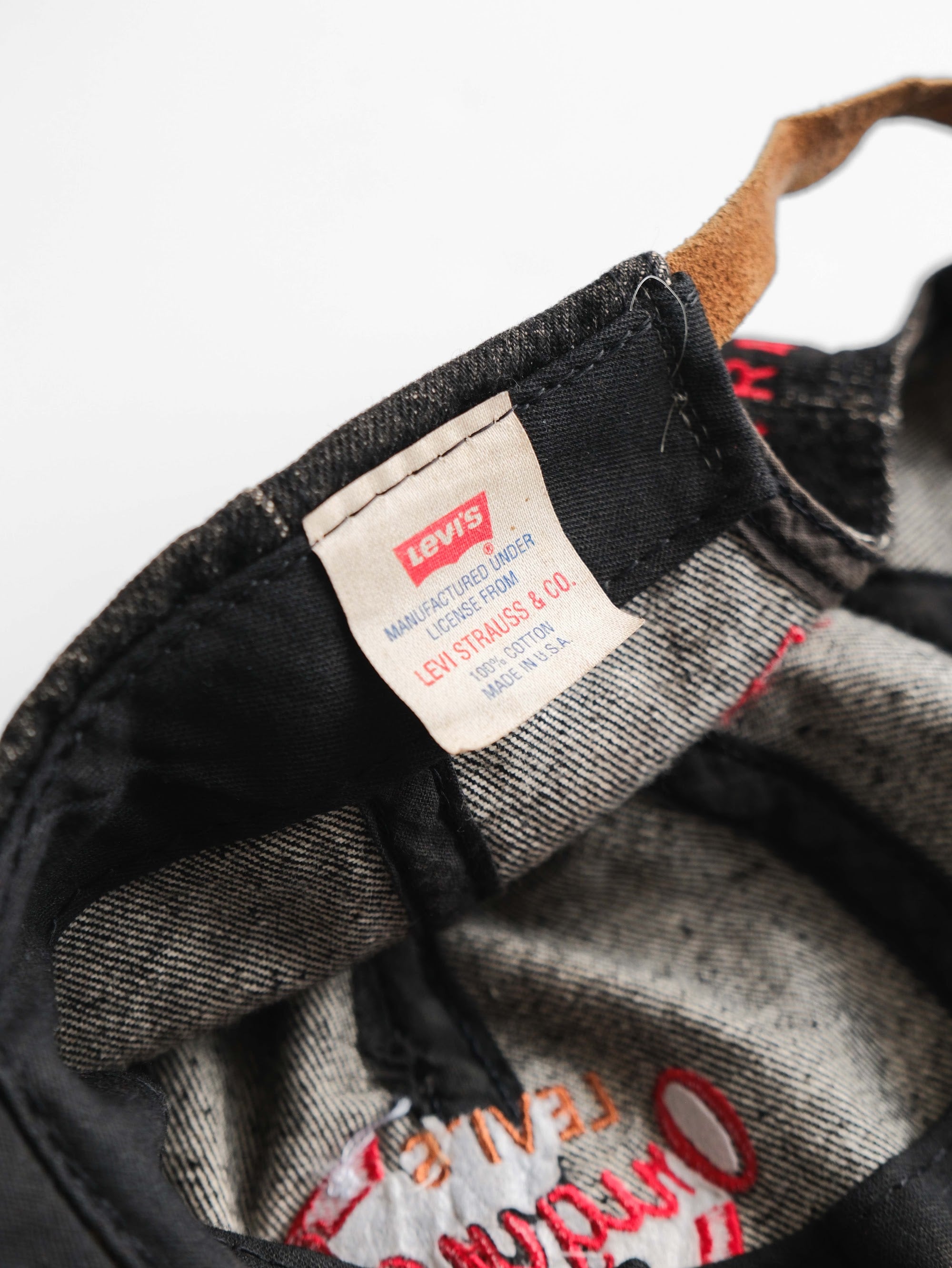 1990s LEVIS EMBROIDERED BLACK HAT
