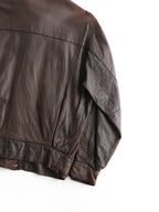 1990s LOEWE BROWN LEATHER BOMBER JACKET