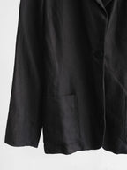 1990s MAXMARA BLACK LINEN BLAZER JACKET