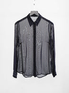 1990s MOSCHINO LACE NAVY JEANS/ STRIPES LS SHIRT