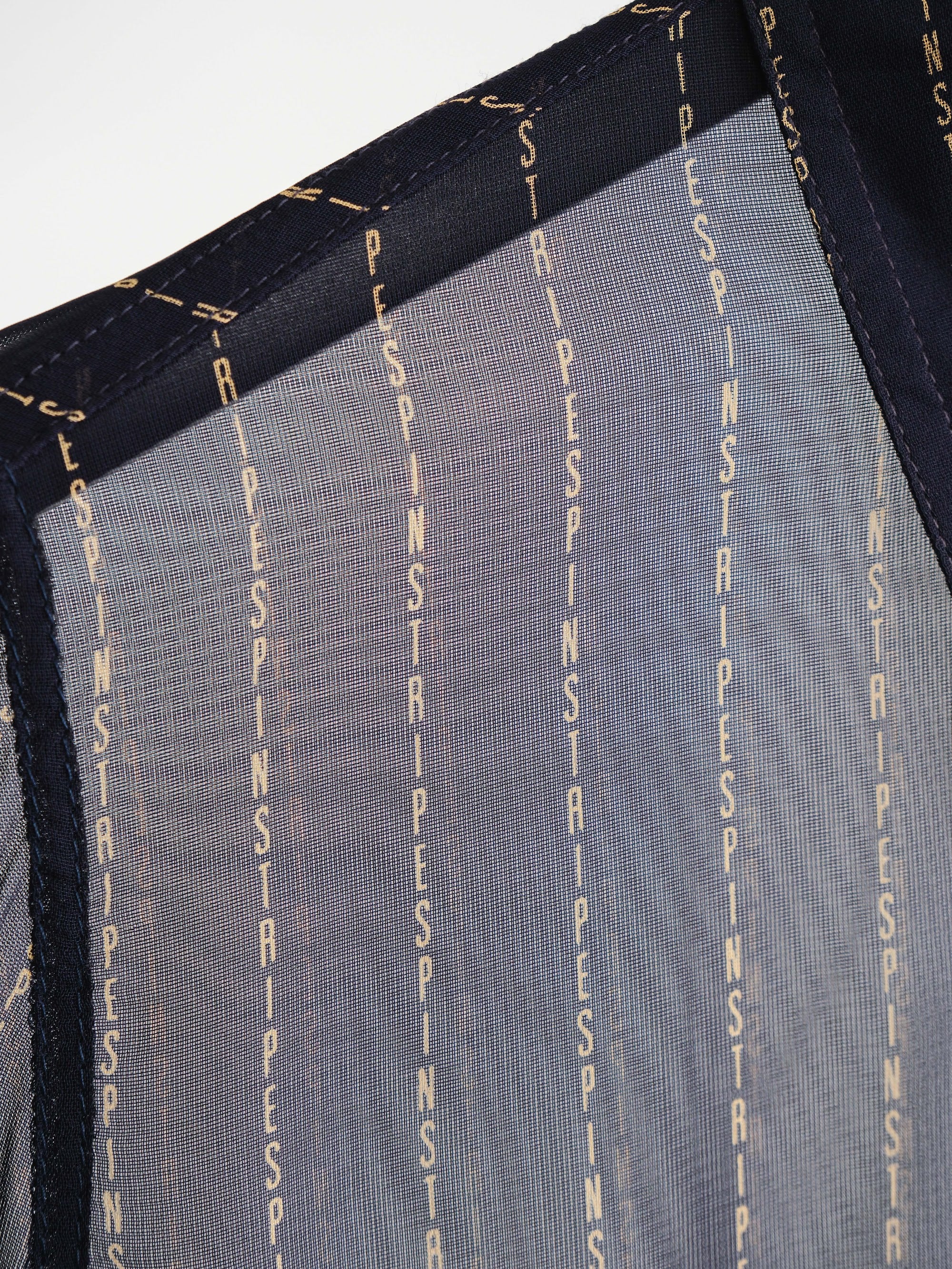 1990s MOSCHINO LACE NAVY JEANS/ STRIPES LS SHIRT