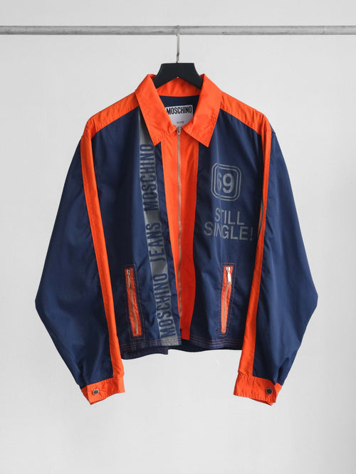 1990s MOSCHINO NAVY JEANS/ RACING JACKET